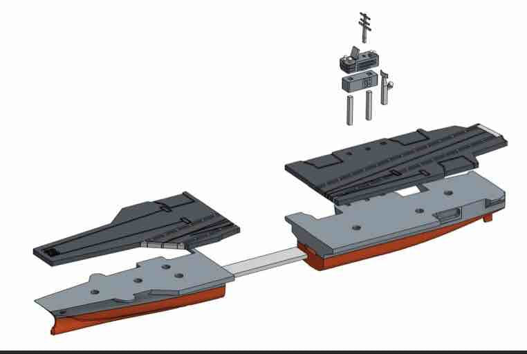 USS Nimitz CVN-68 Aircraft Carrier 3D Printed Build Kit – Navy Warship Model to Assemble