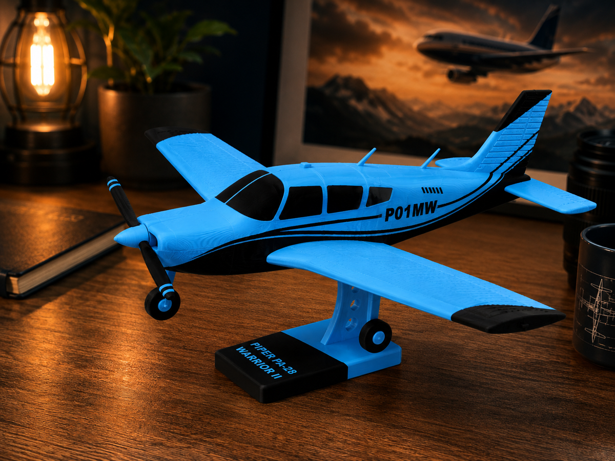 Piper PA-28 Warrior II 3D Printed Model Kit – Multiple Colors Available
