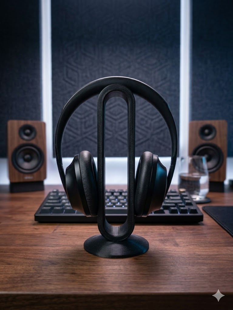 Minimalist Headphone Stand | 3D Printed Gaming Headset Holder | Desk Headphone Display