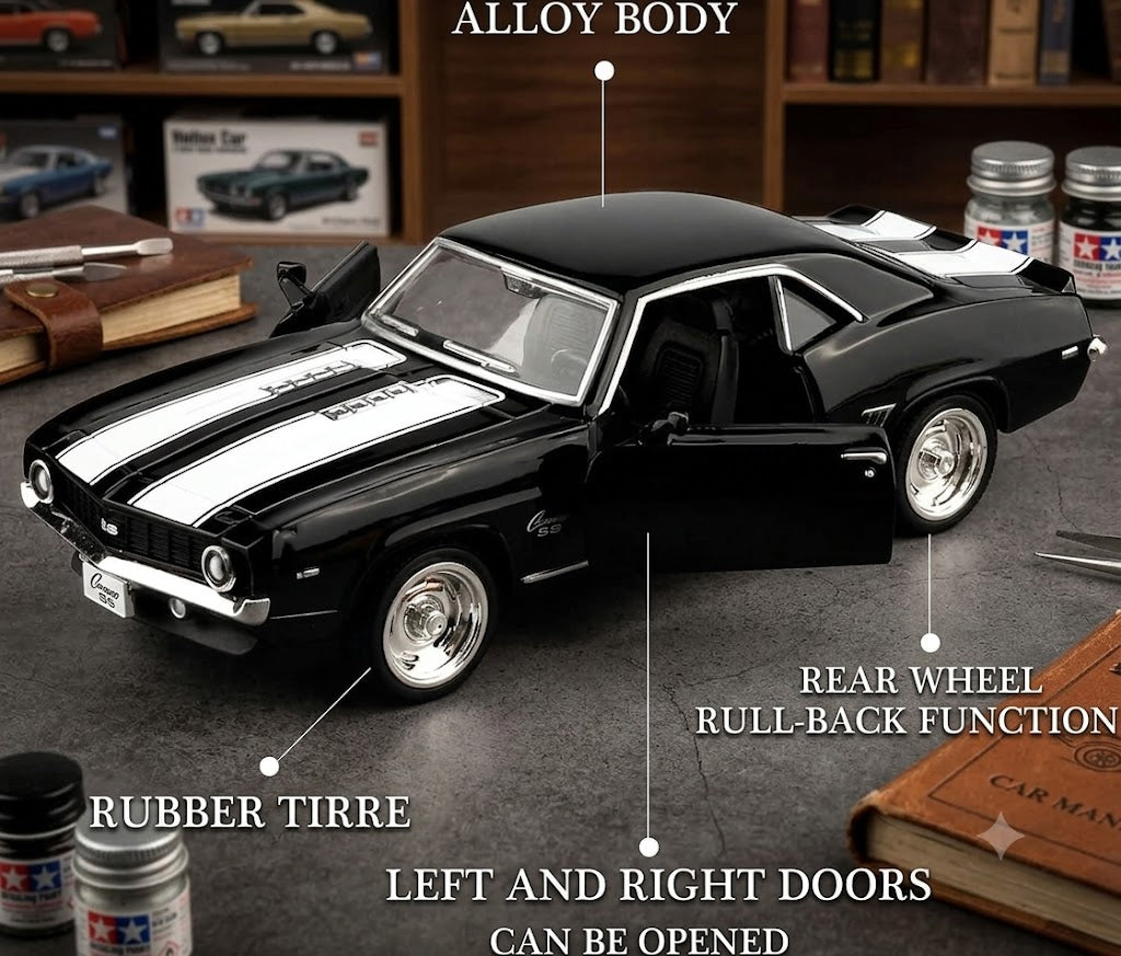1969 Chevrolet Camaro SS Diecast Model Car – 1:36 Scale Pull Back