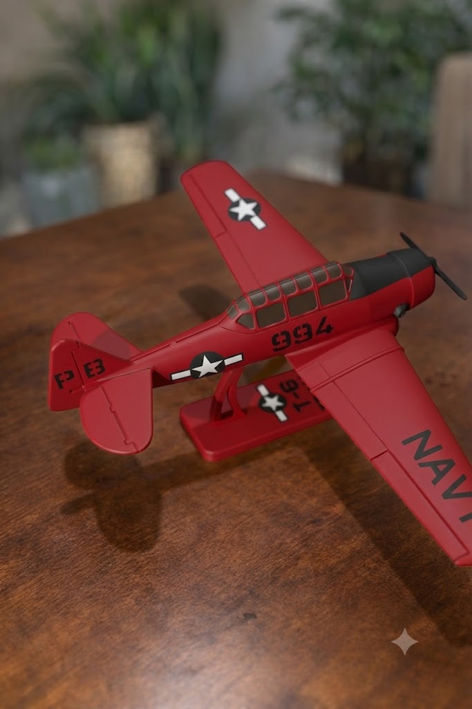 T-6 Texan 3D Printed Aircraft Model Kit – Vintage Navy Trainer Edition