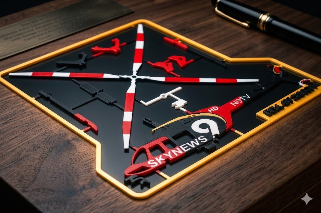 Bell 407 SkyNews 3D Printed Helicopter Model Kit