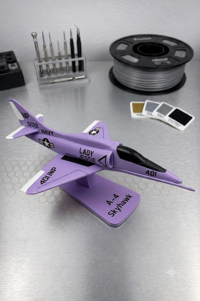 A-4 Skyhawk Loose Piece Display Model – 3D Printed Navy Jet Aircraft Decor