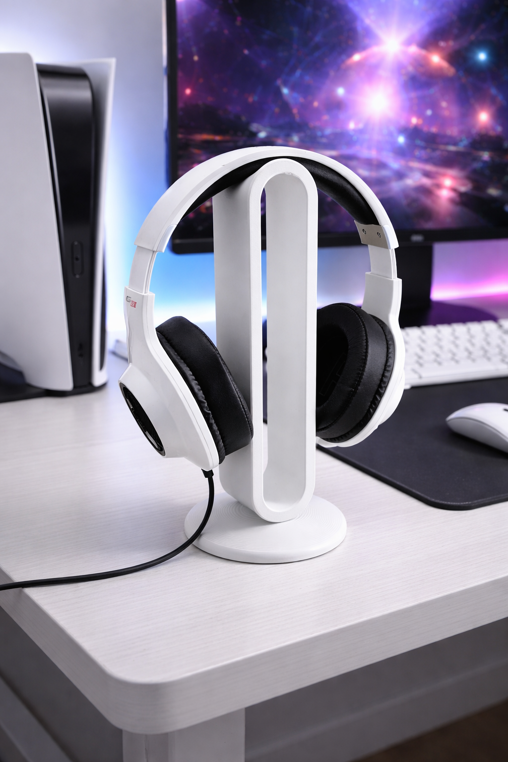 Minimalist Headphone Stand | 3D Printed Gaming Headset Holder | Desk Headphone Display