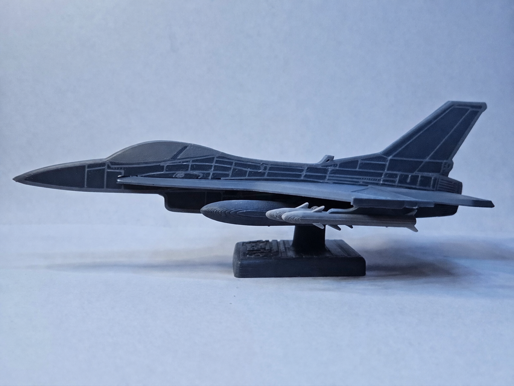 F-16 Fighting Falcon 3D Printed Fighter Jet Model – Military Aircraft Desk Decor