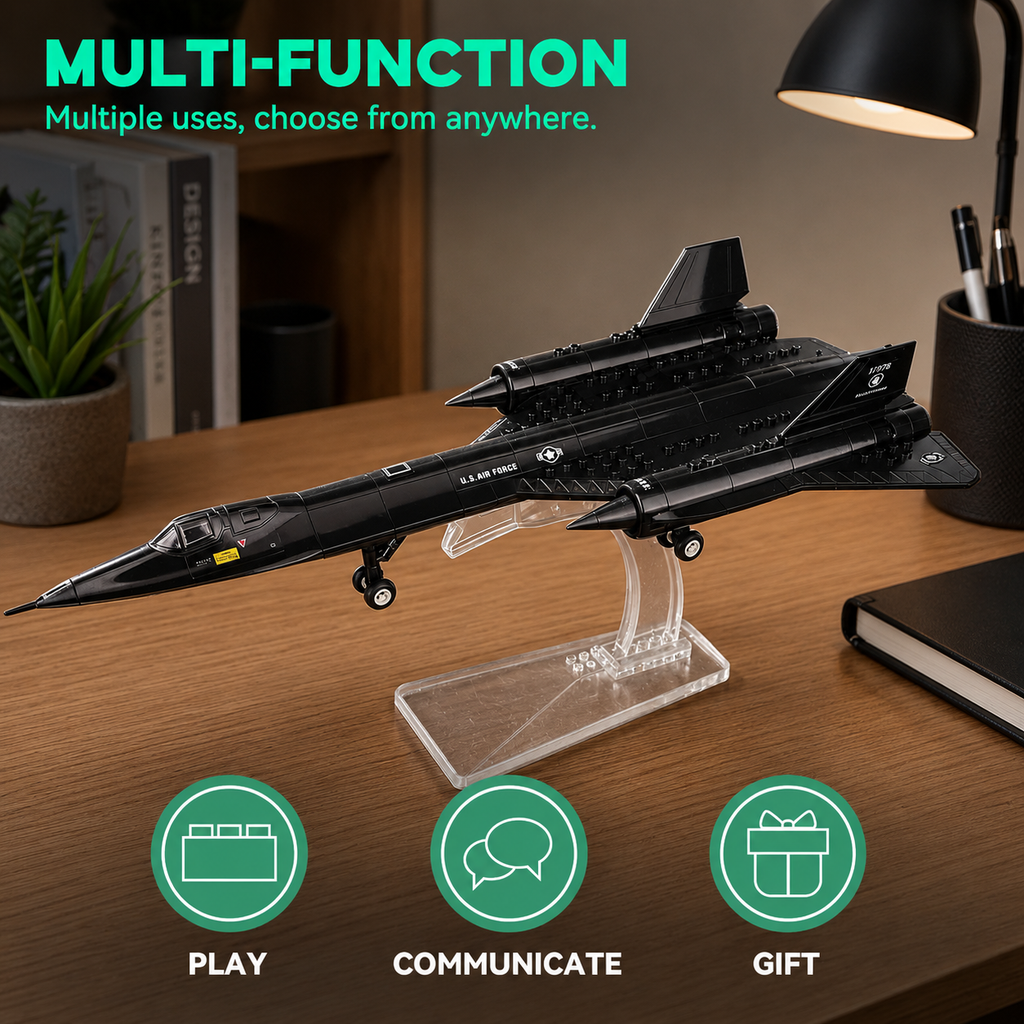 SR-71 Blackbird Reconnaissance Aircraft Building Set – 183 Piece Model Kit