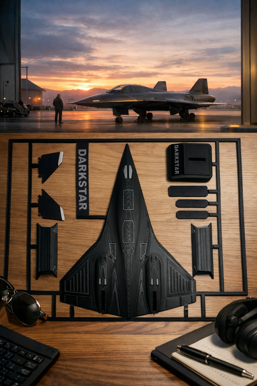 Darkstar SR-72 Inspired 3D Printed Aircraft Model Kit – Hypersonic Stealth Jet