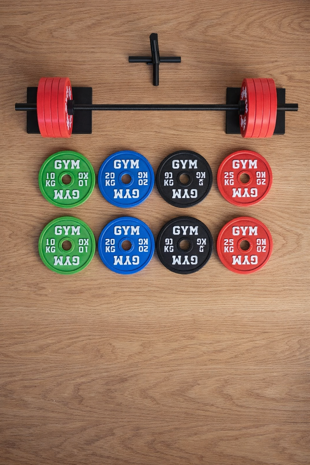 Mini Barbell & Weight Plate Set – Gym Desk Decor – 3D Printed Fitness Display