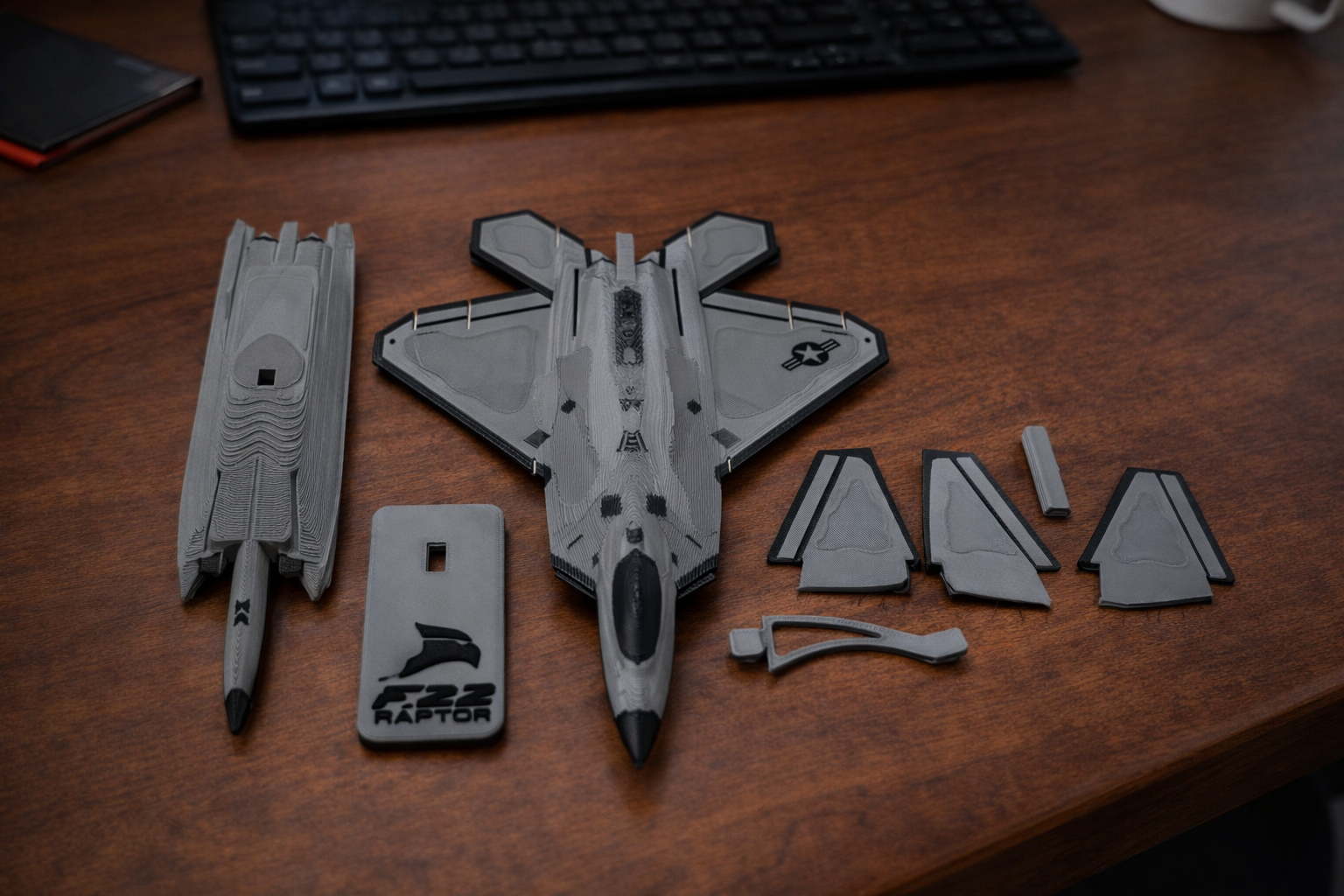 F-22 Raptor 3D Printed Aircraft Model Kit – Stealth Fighter Edition