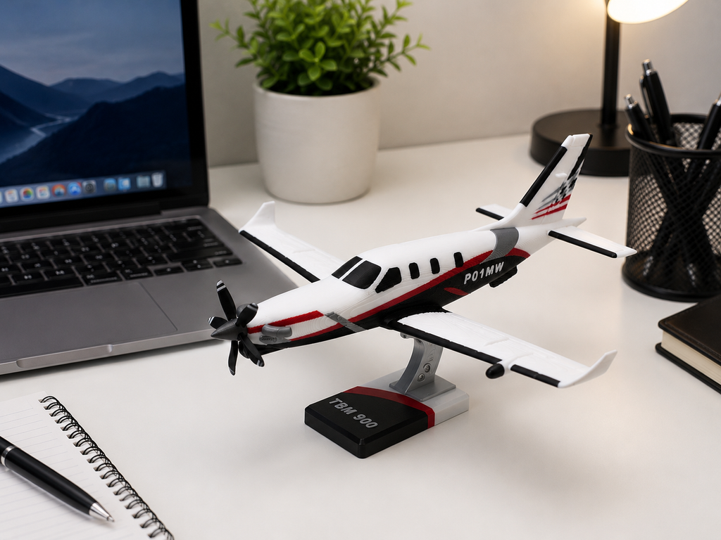TBM 900 3D Printed Airplane Model Kit | Aviation Desk Decor