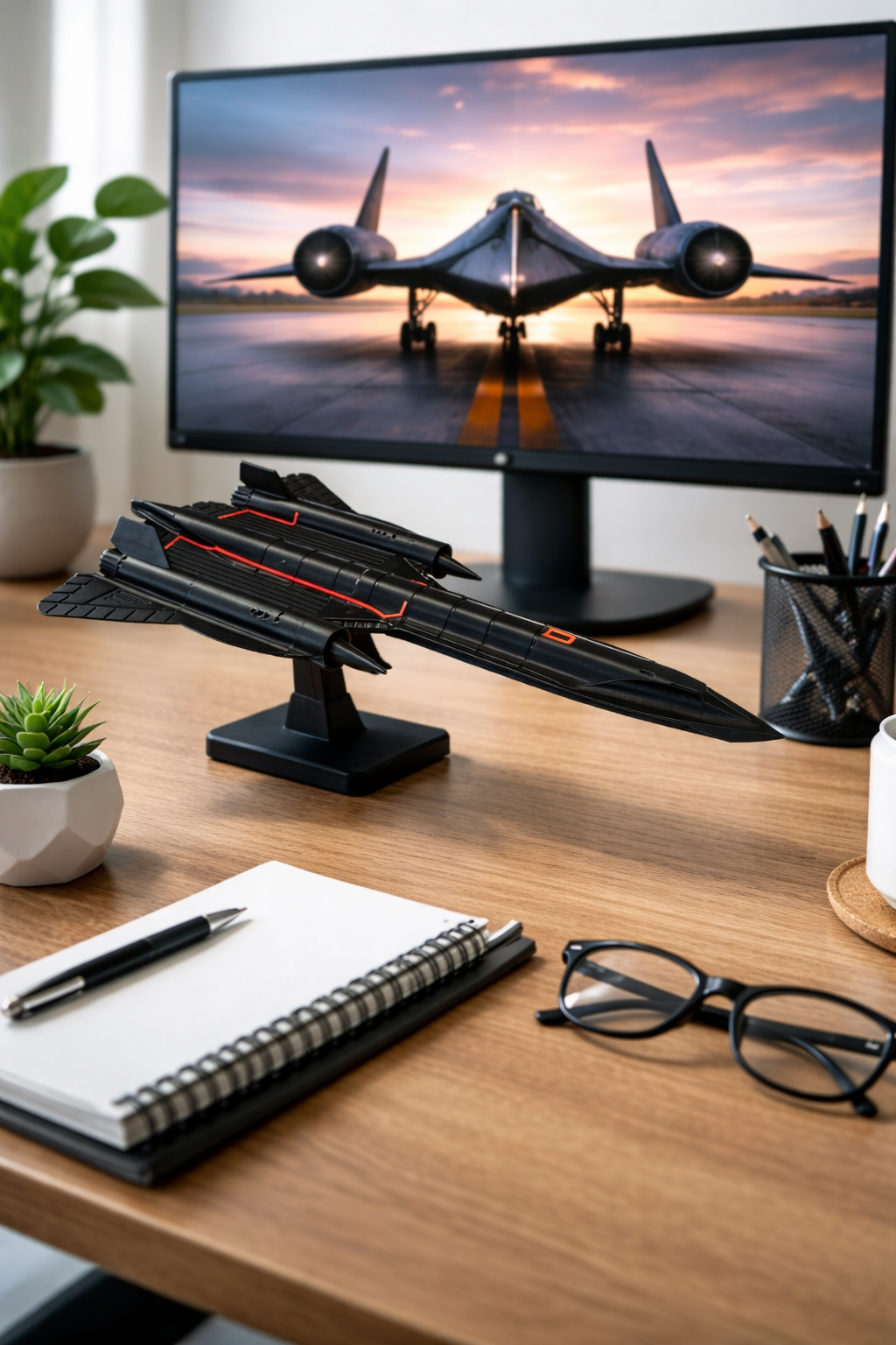 SR-71 Blackbird 3D Printed Display Model – Strategic Reconnaissance Aircraft Desk Decor