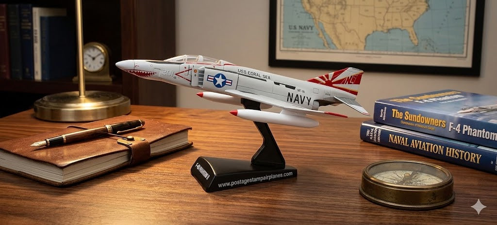 F-4B Phantom II Sundowners 1:155 Die-Cast Aircraft Model with Display Stand