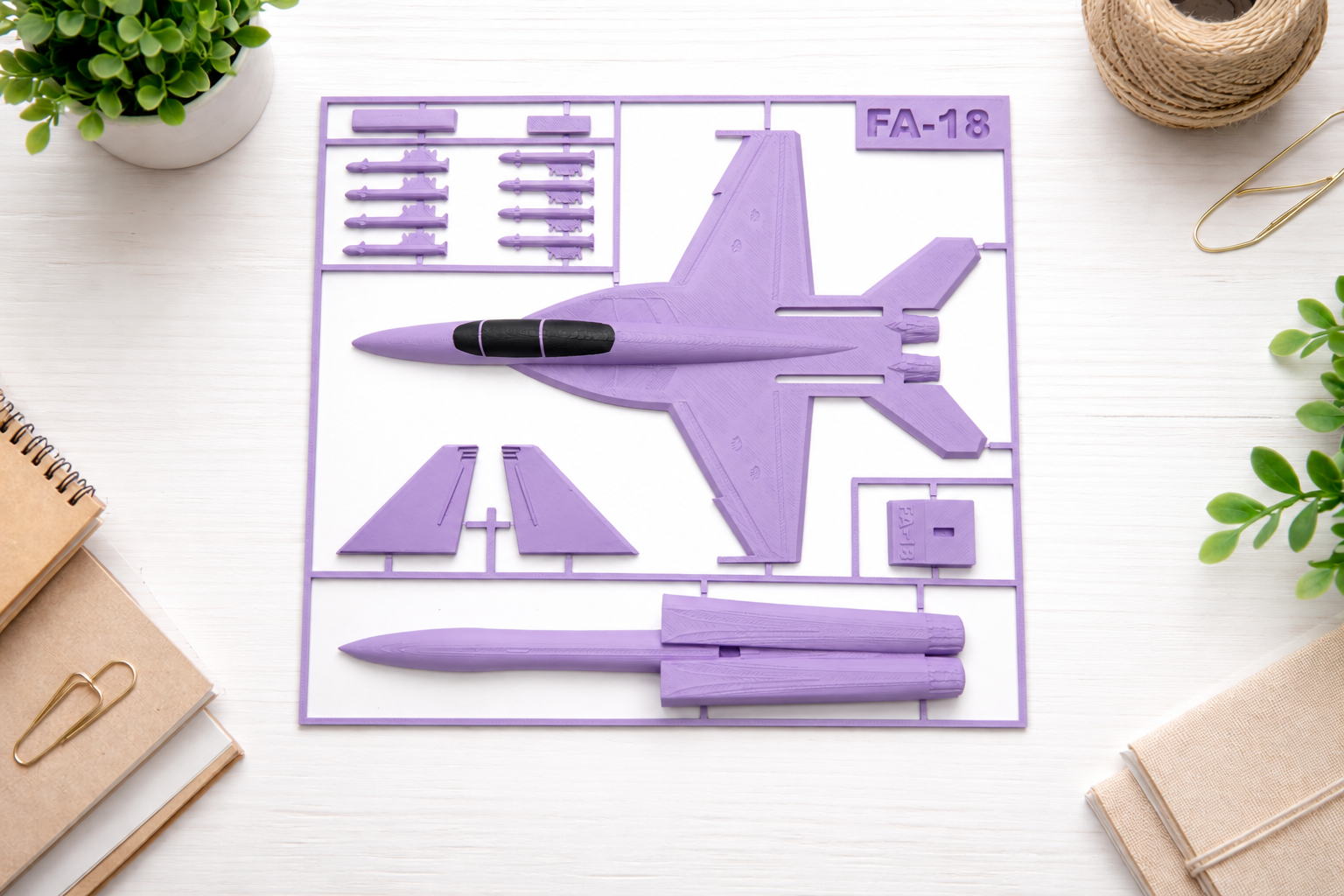 F/A-18 Fighter Jet 3D Printed Model Kit F/A-18 Fighter Jet 3D Printed Model Kit – Military Aircraft Desk Decor – Modern Aviation Display – Fighter Jet Model – Aviation Gift