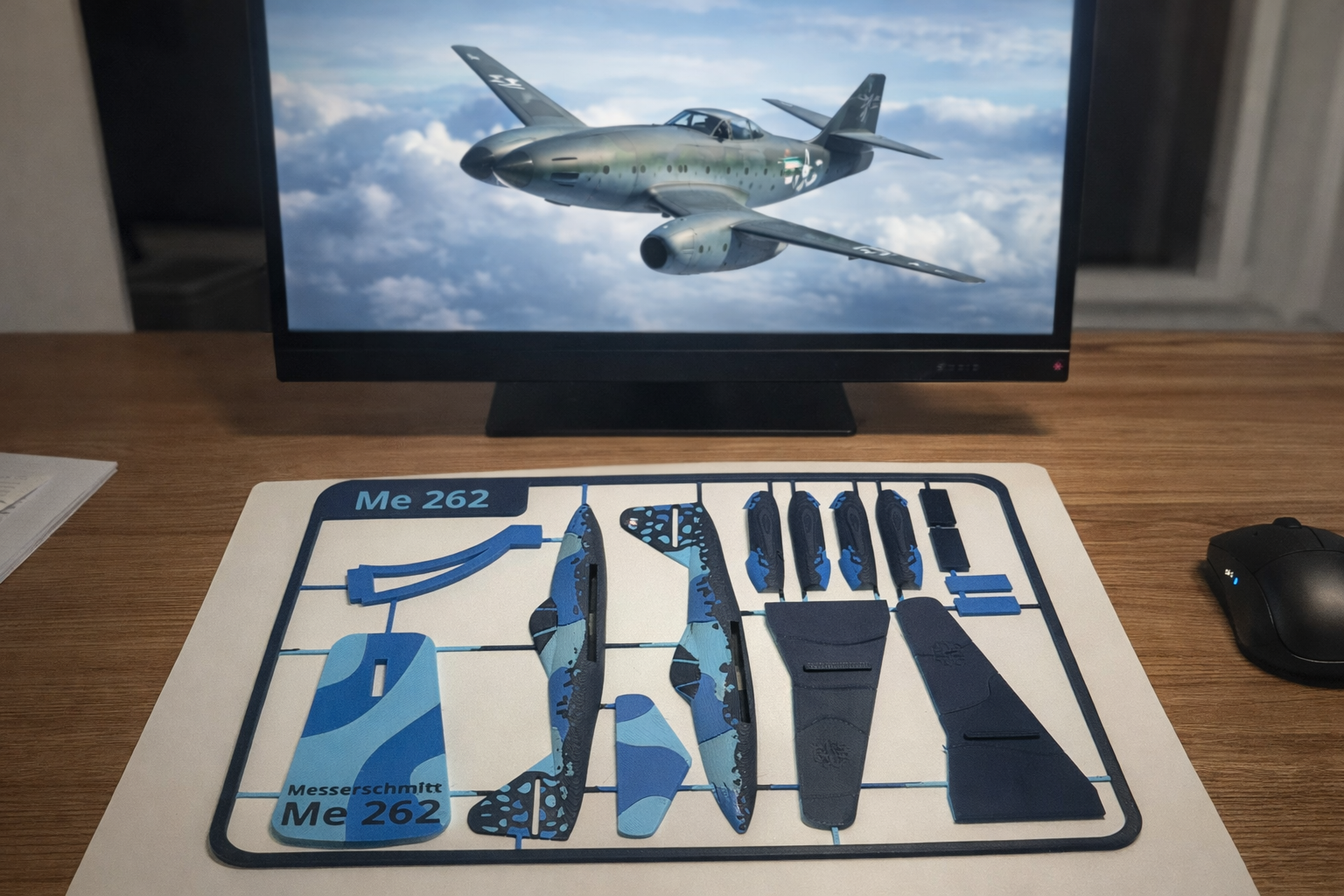 Messerschmitt Me 262 3D Printed Aircraft Model