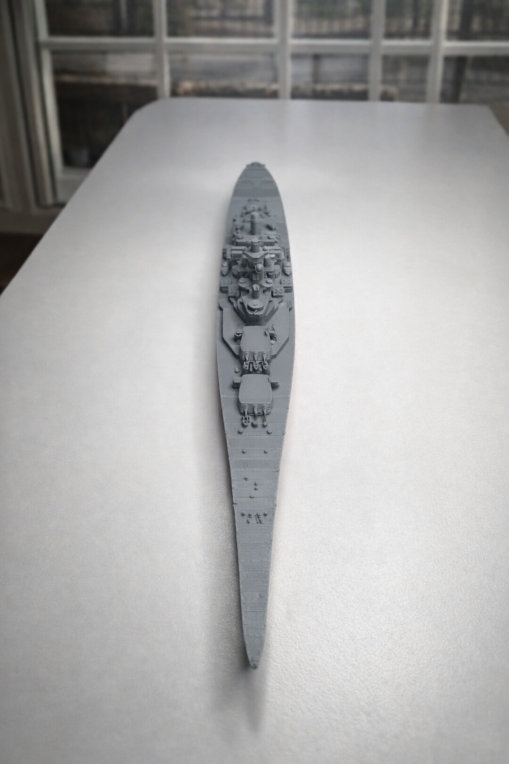 USS Missouri Battleship 3D Printed Display Model – WWII Naval Warship Desk Decor