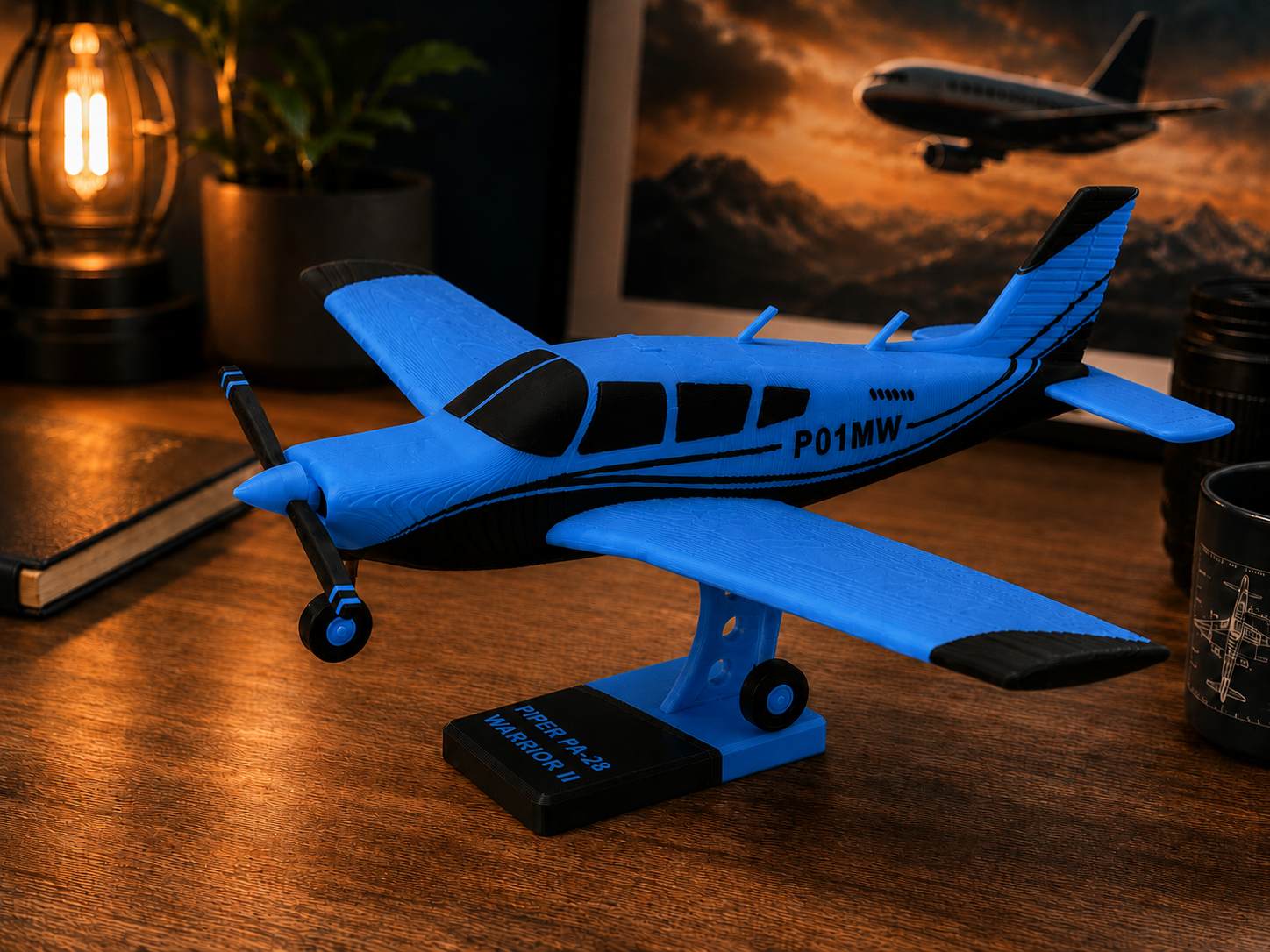 Piper PA-28 Warrior II 3D Printed Model Kit – Multiple Colors Available