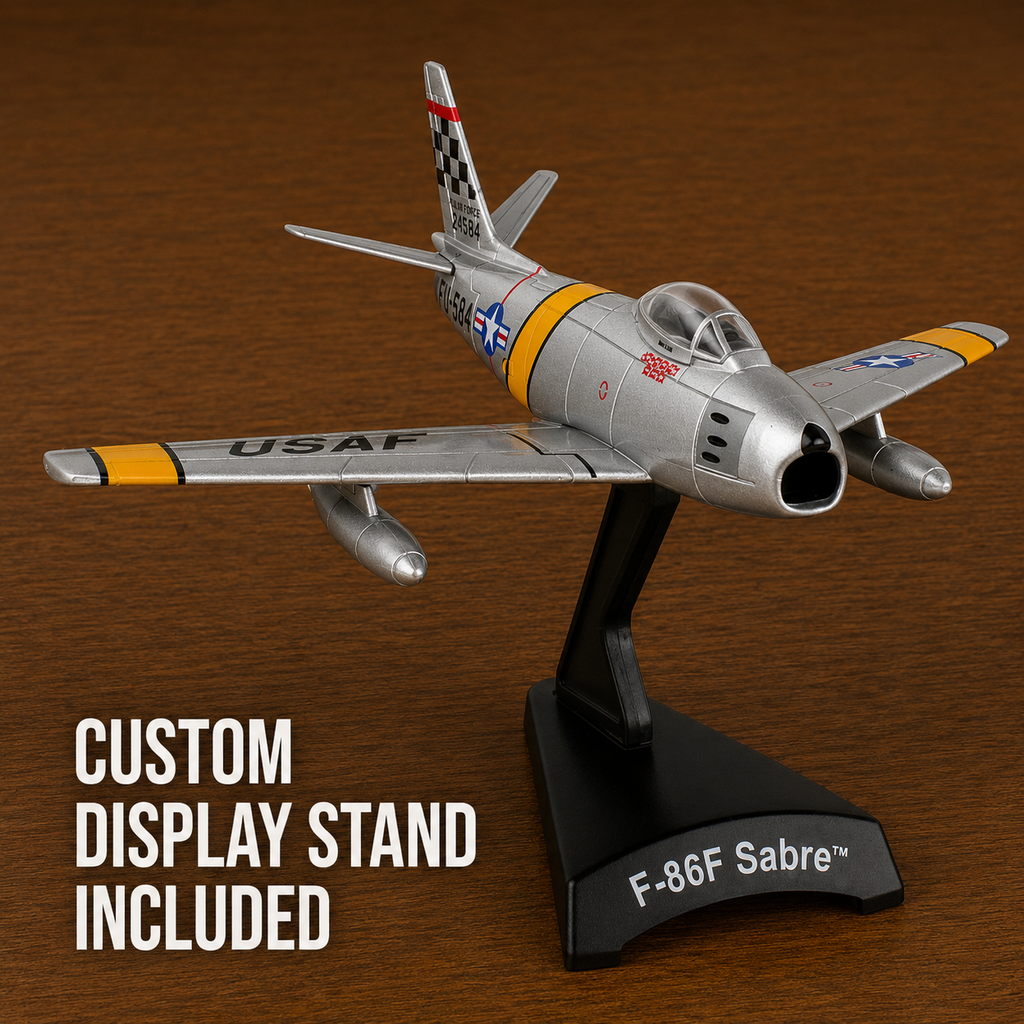 F-86 Sabre “MiG Mad Marine” Die-Cast Aircraft Model – 1:110 Scale Display Jet