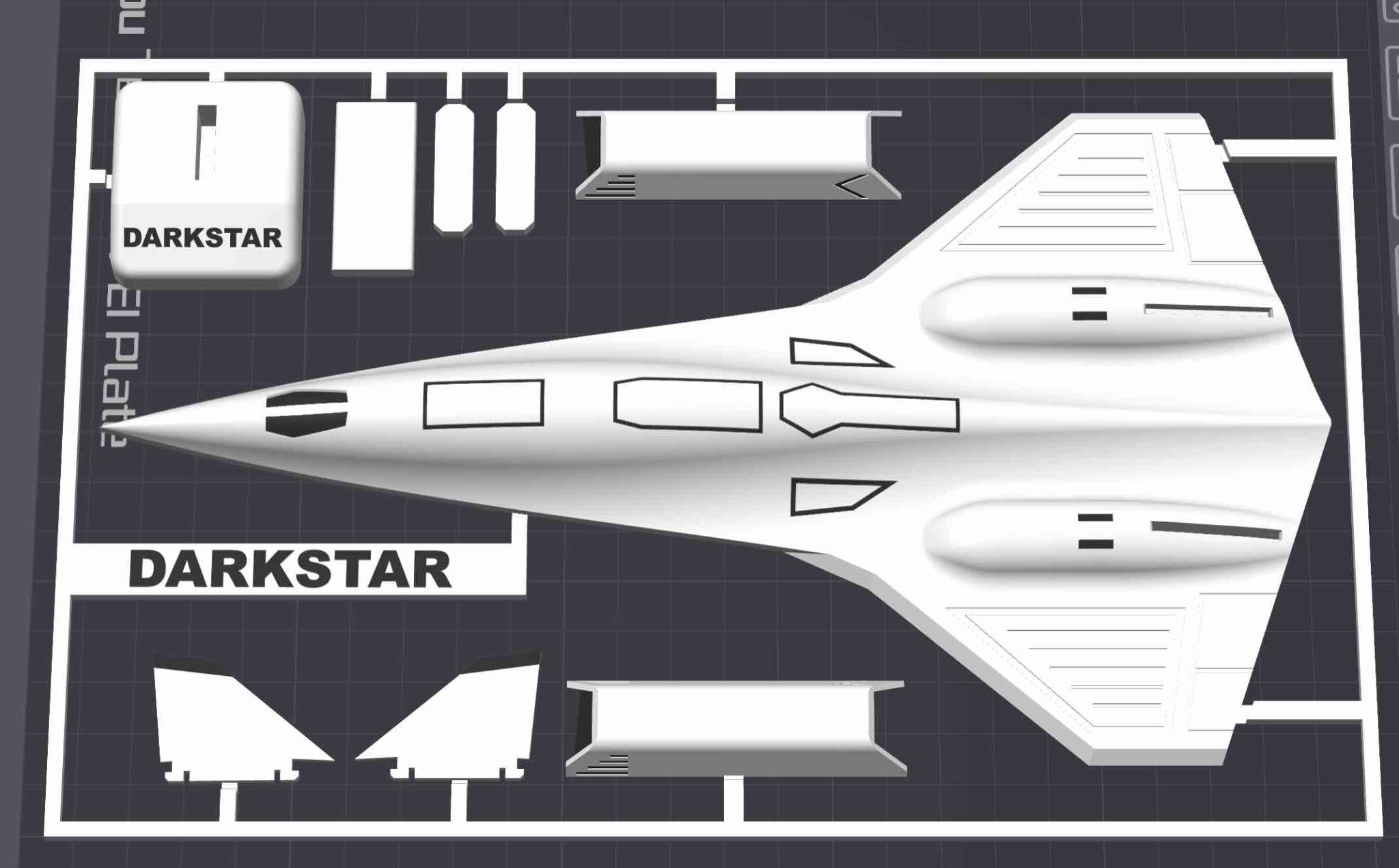 Darkstar SR-72 Inspired 3D Printed Aircraft Model Kit – Hypersonic Stealth Jet