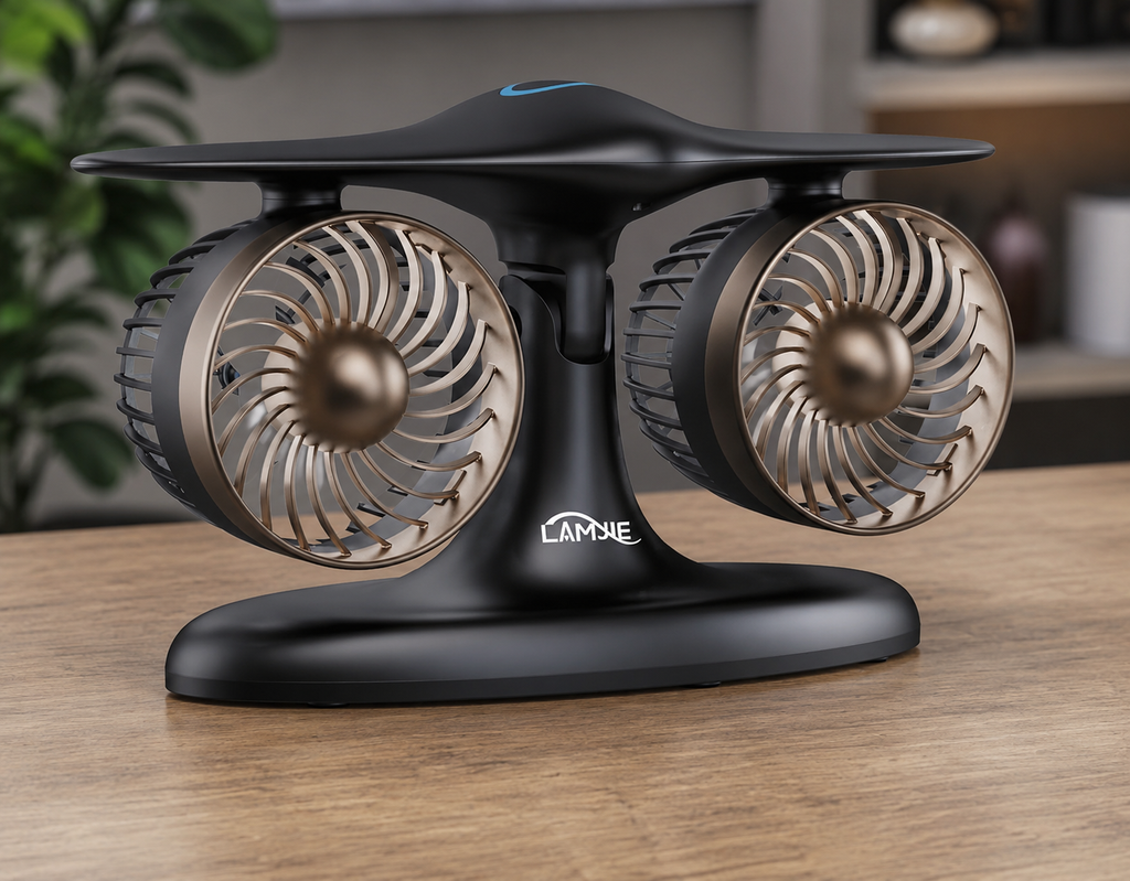 Jet Engine Desk Fan – USB-C Rechargeable Aviation Turbine Desktop Fan