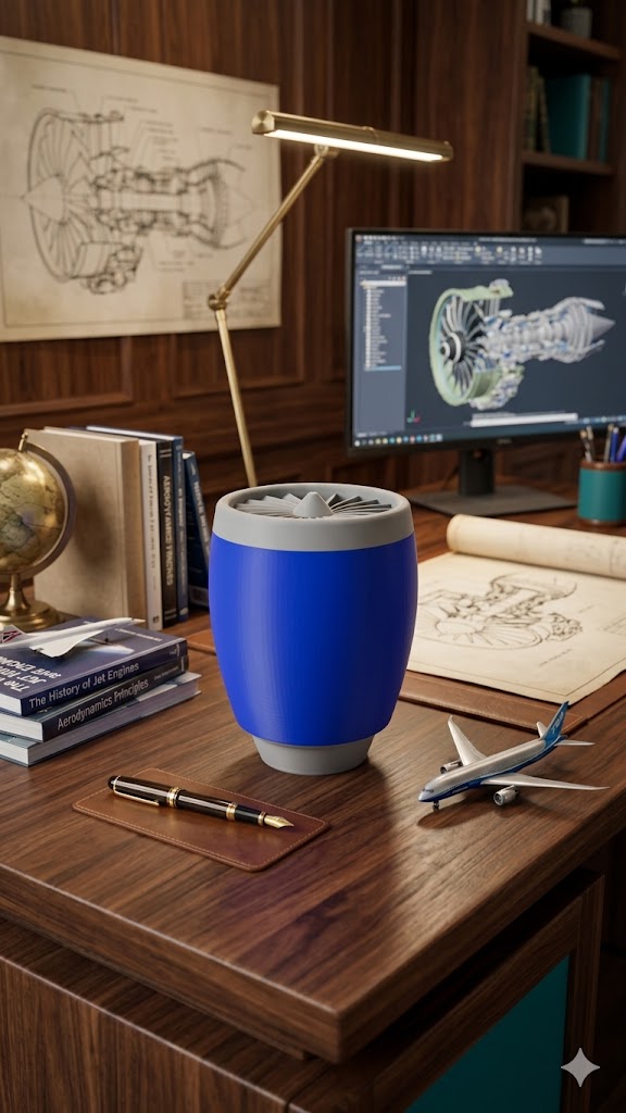 Jet Engine Piggy Bank – 3D Printed Aviation Coin Bank