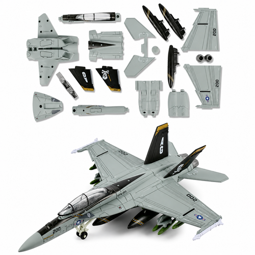 1:72 Scale F-18 Fighter Jet Quick Assembly Model Kit – Military Aircraft Build