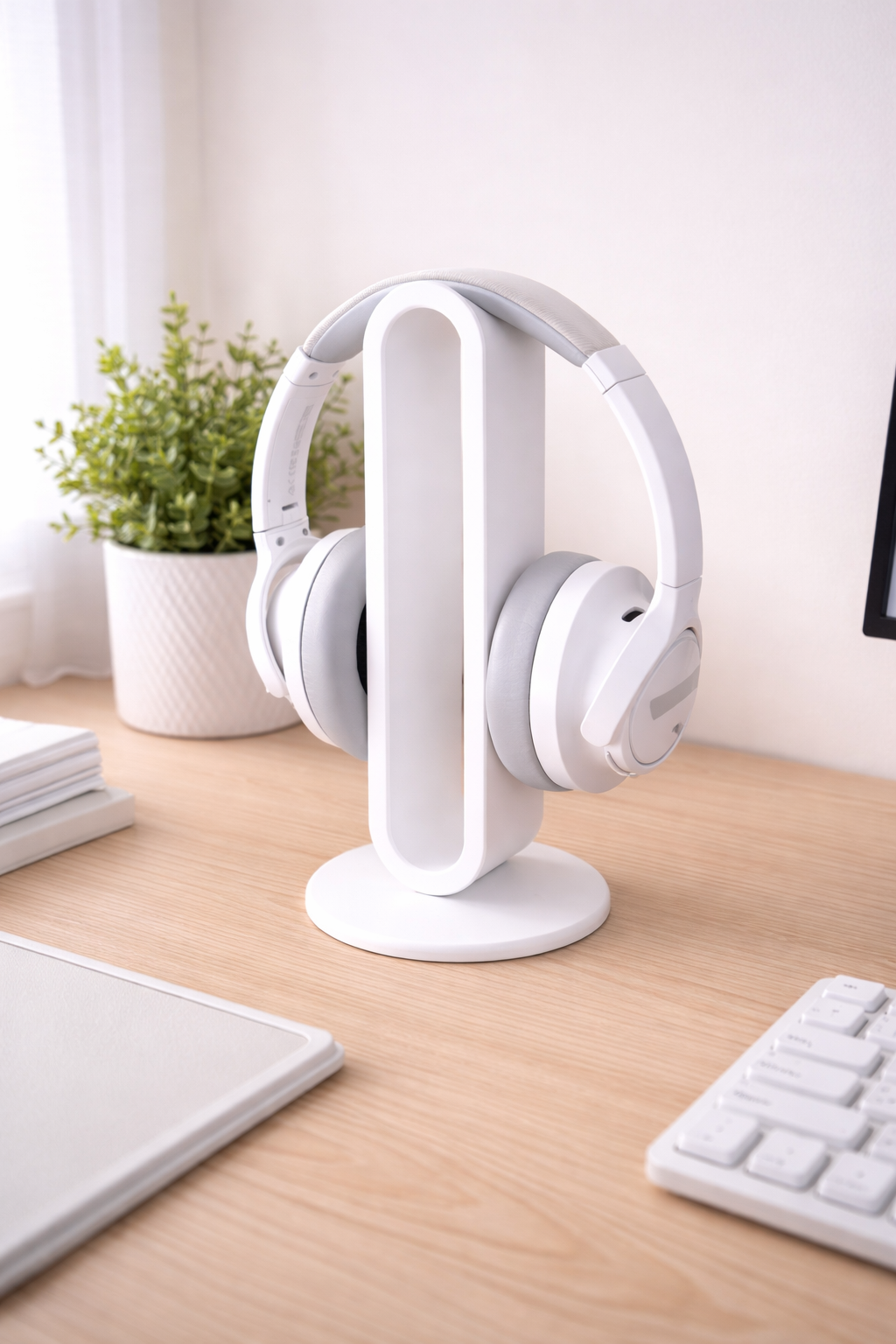 Minimalist Headphone Stand | 3D Printed Gaming Headset Holder | Desk Headphone Display