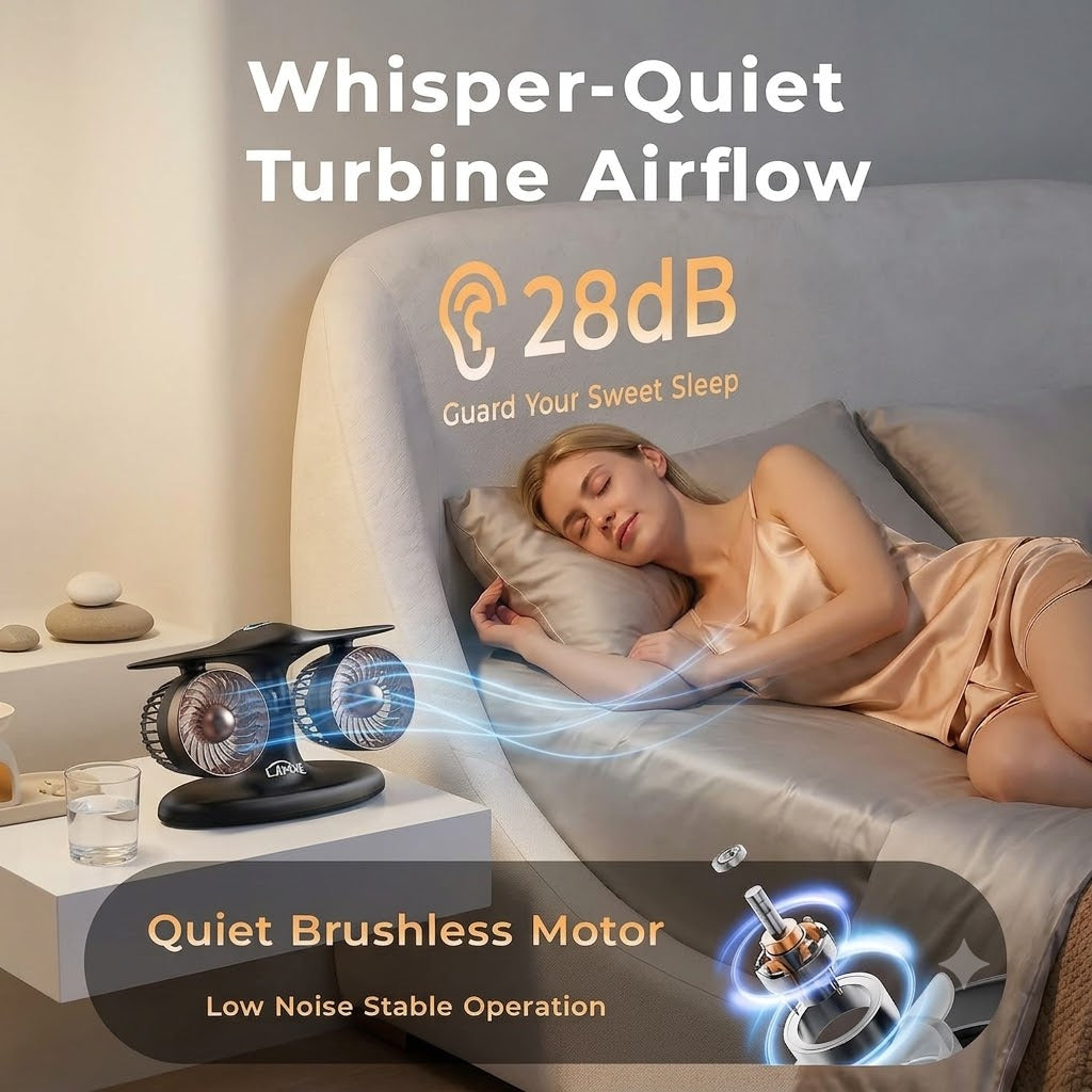 Jet Engine Desk Fan – USB-C Rechargeable Aviation Turbine Desktop Fan