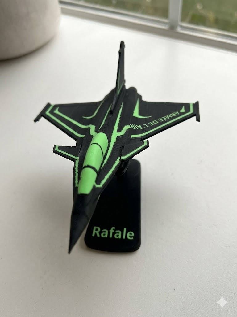 Rafale Fighter Jet 3D Printed Aircraft Model | Aviation Desk Decor
