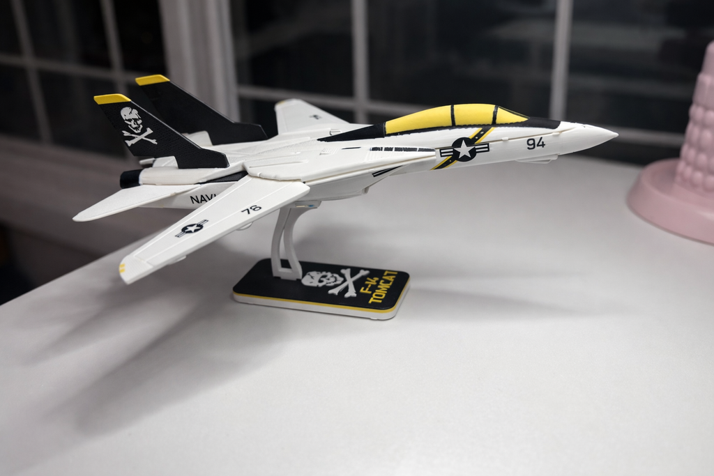 F-14 Tomcat 3D Printed Aircraft Model Kit – Classic Navy Fighter Jet Edition