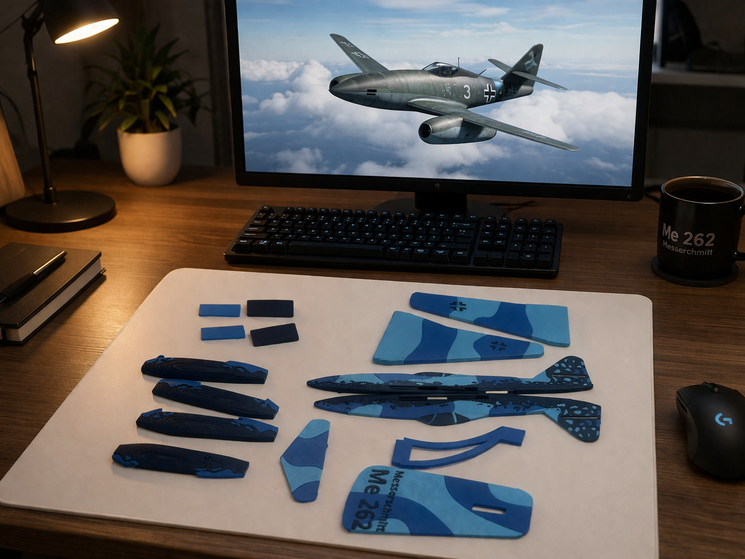 Messerschmitt Me 262 3D Printed Aircraft Model