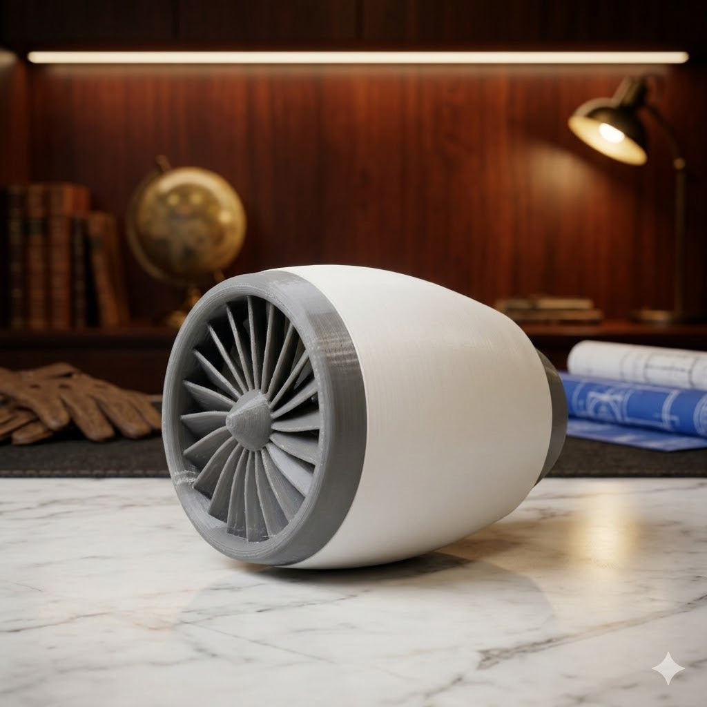 Jet Engine Piggy Bank – 3D Printed Aviation Coin Bank