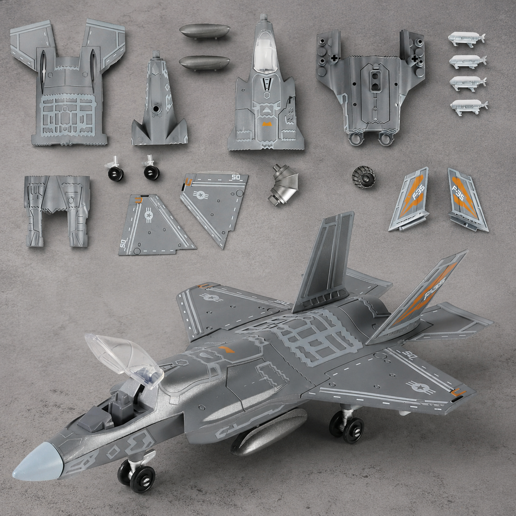 1:72 Scale F-35 Fighter Jet Quick Build Model Kit – 27 Piece Aircraft Build