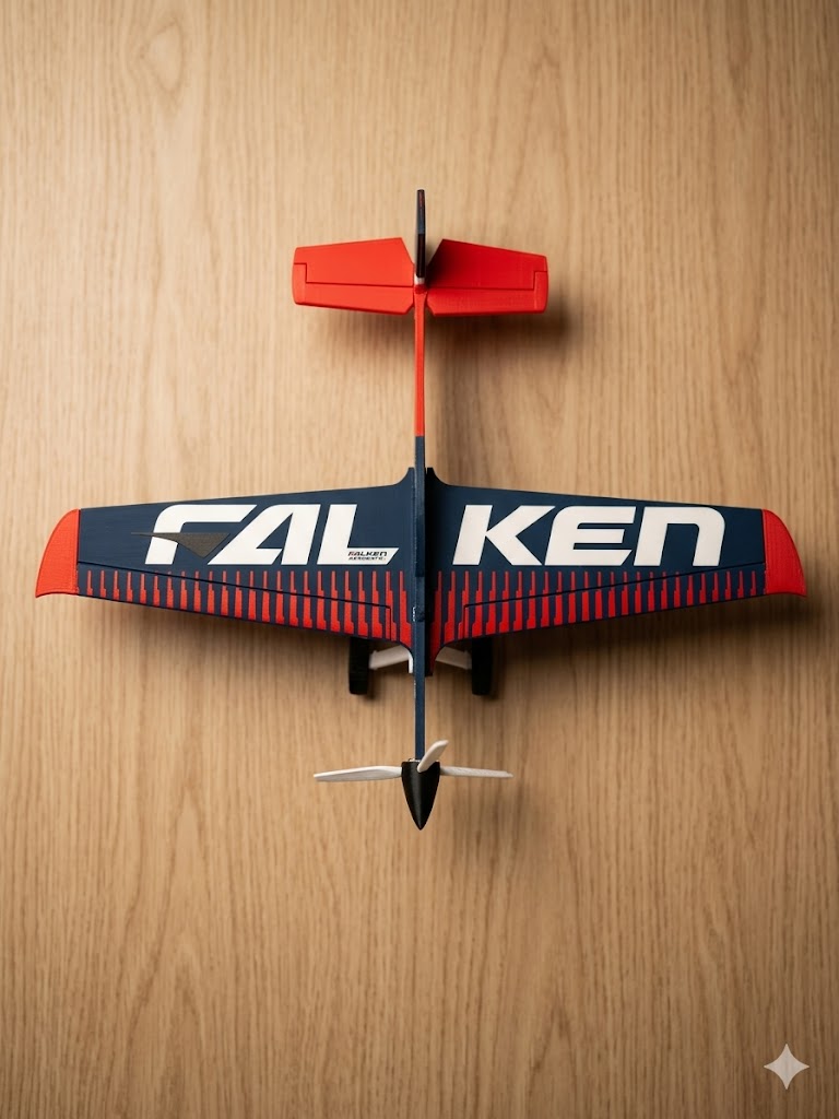 MXS-R Falken Aerobatic Plane 3D Printed Model | RC Airplane Display Build