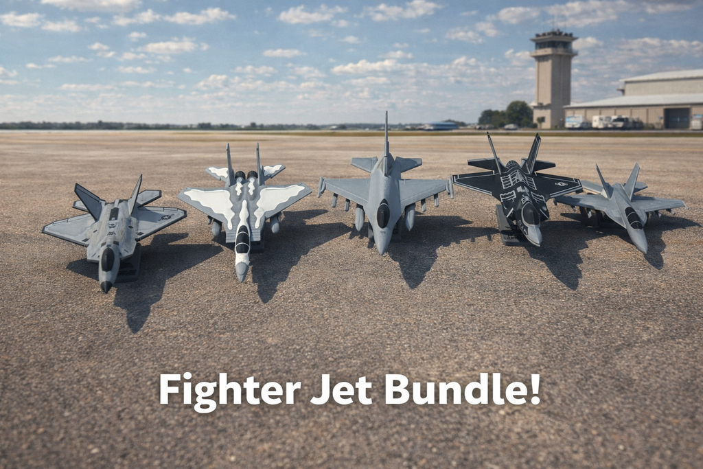 Modern Fighter Jet Bundle 3D Printed Aircraft Model Kit Set – Military Aviation Collection