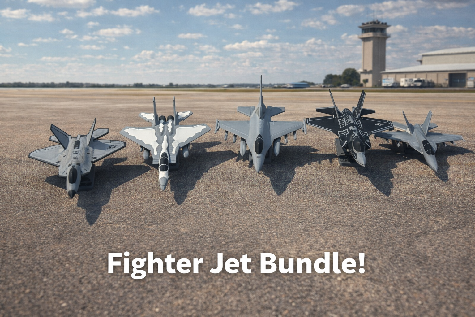 Modern Fighter Jet Bundle 3D Printed Aircraft Model Kit Set – Military Aviation Collection