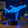 3D Airplane LED Night Light – 16 Color Remote & Touch Control Lamp