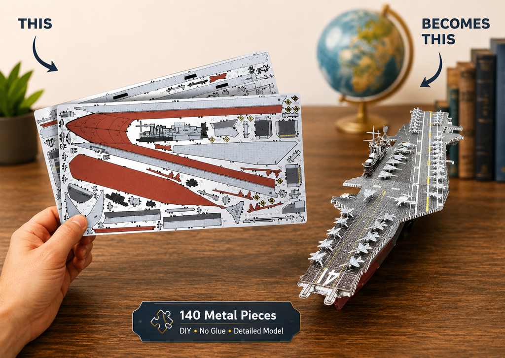 USS Midway Aircraft Carrier 3D Metal Model Kit – Premium Series