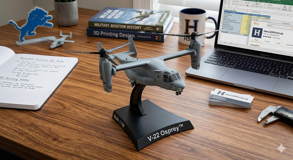 V-22 Osprey Die-Cast Aircraft Model – 1:150 Scale Military Tiltrotor Display Plane