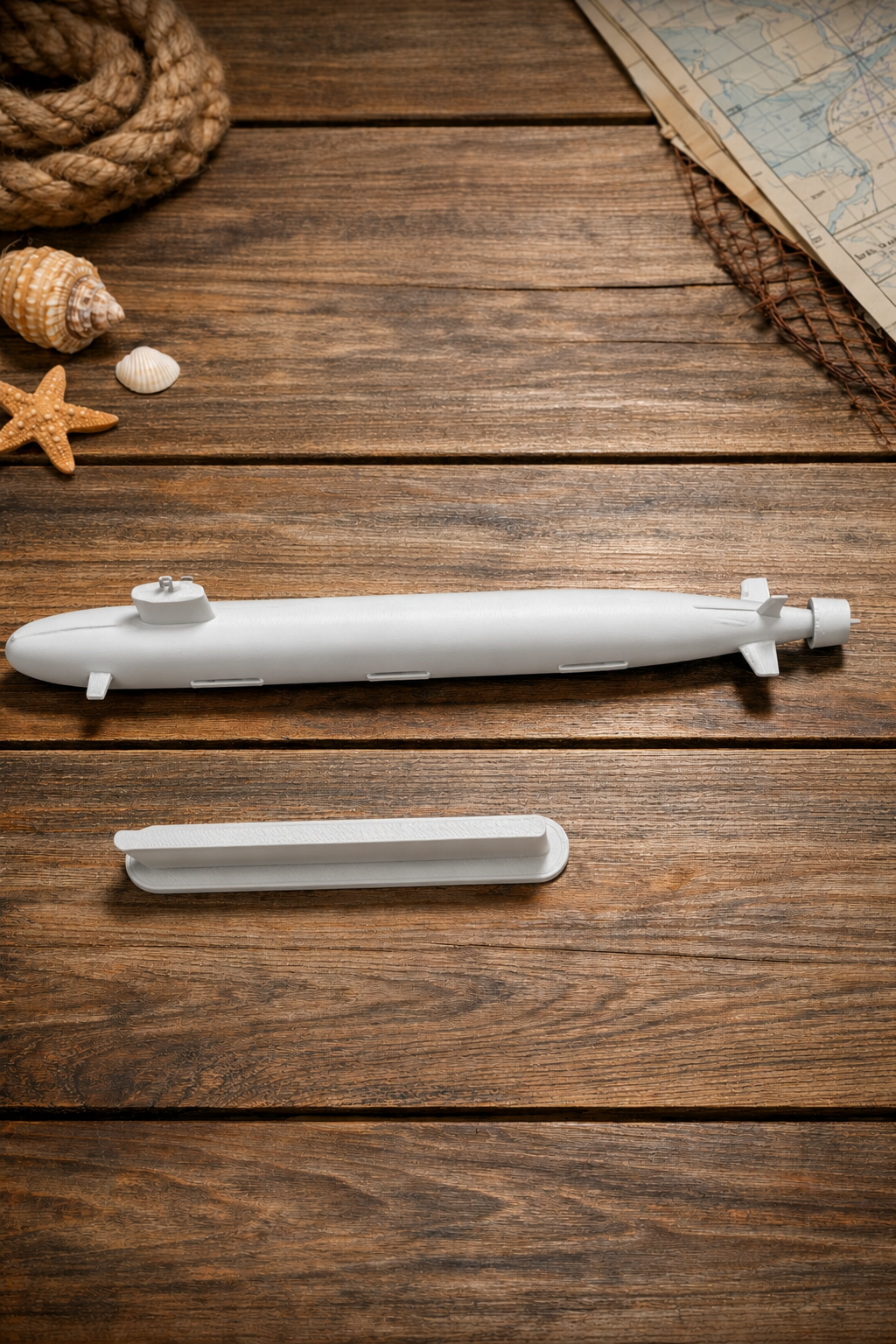 Virginia Class Submarine Display Model Virginia Class Submarine Display Model – 3D Printed Navy Submarine with Stand – Military Naval Desk Decor – Modern Submarine Display