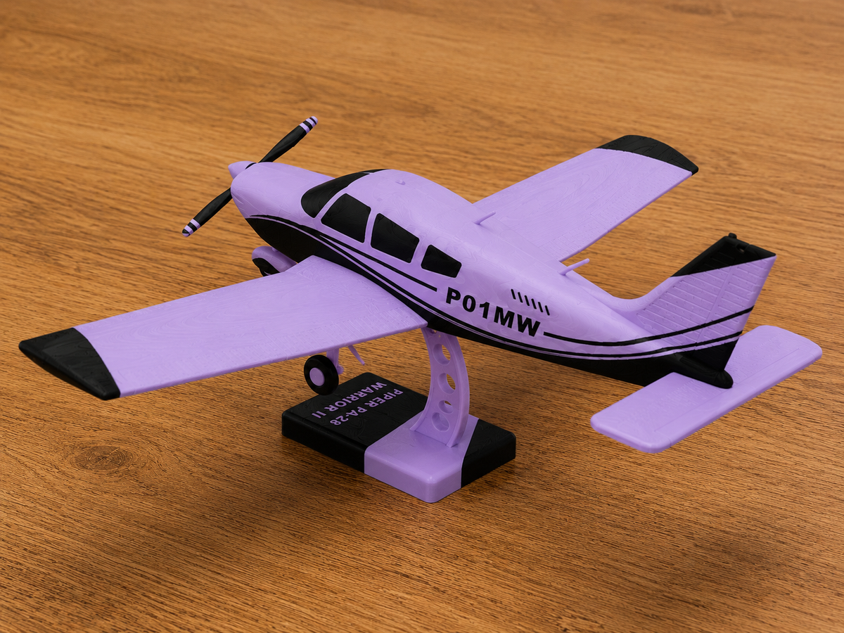 Piper PA-28 Warrior II 3D Printed Model Kit – Multiple Colors Available