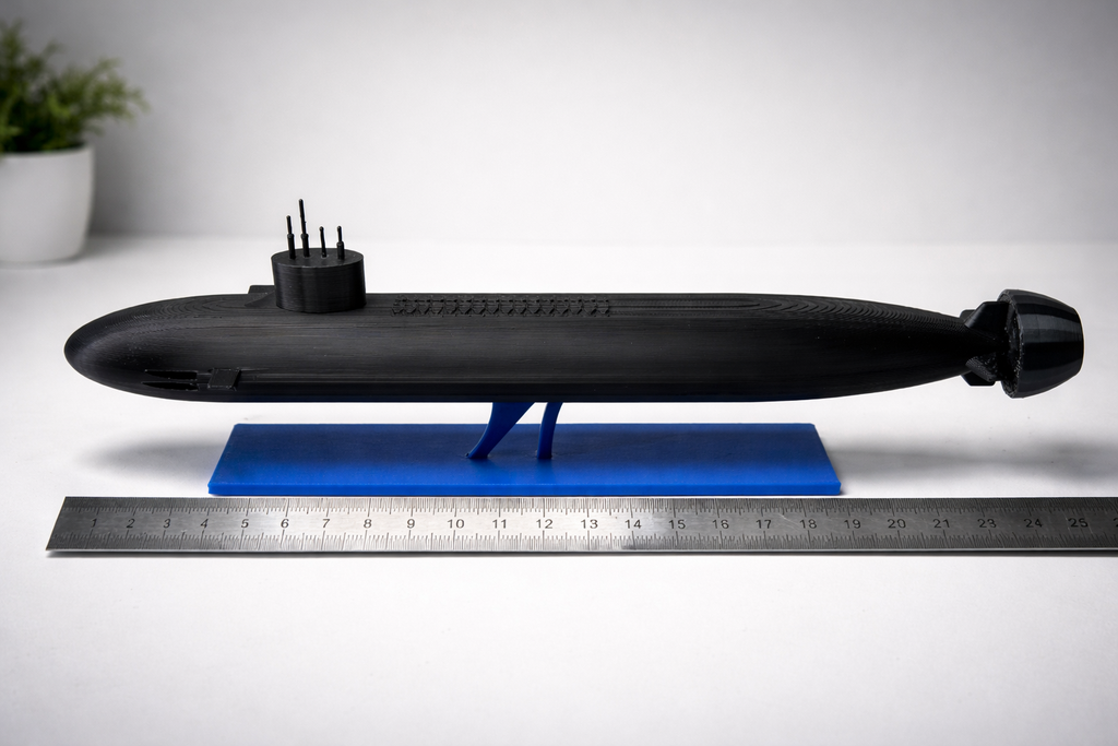 USS Seawolf Submarine 3D Printed Display Model – Military Naval Desk Display