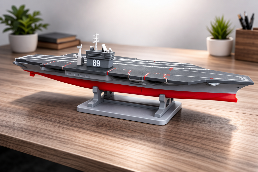 USS Nimitz CVN-68 Aircraft Carrier 3D Printed Build Kit – Navy Warship Model to Assemble