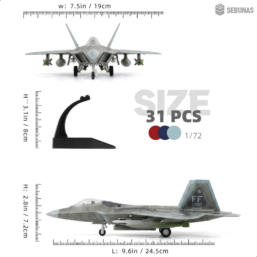1:72 Scale F-18 Fighter Jet Quick Assembly Model Kit – Military Aircraft Build