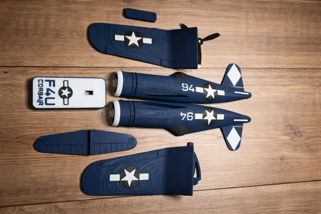 F4U Corsair 3D Printed Aircraft Model Kit – WWII Fighter Plane Edition
