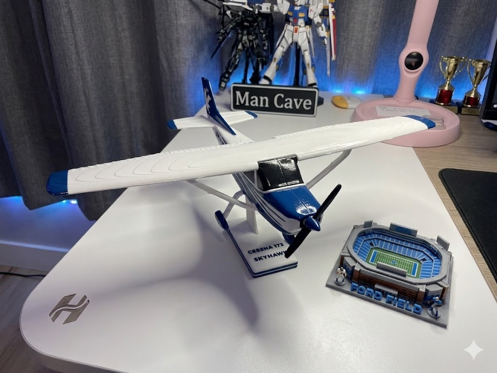 Cessna 172 Skyhawk 3D Printed Aircraft Model