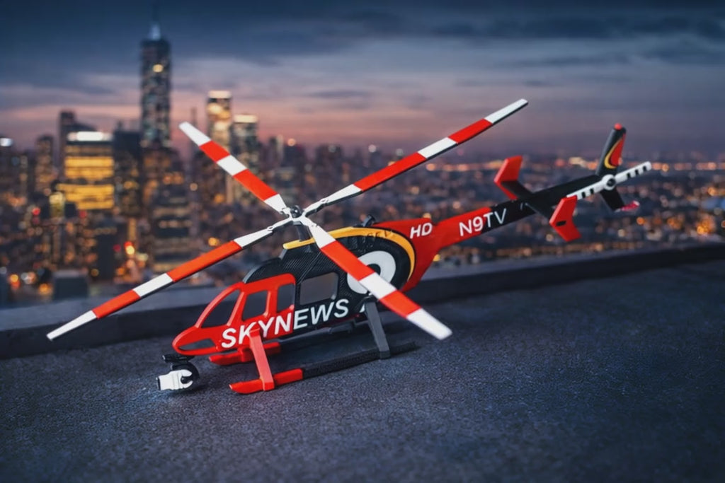Bell 407 SkyNews 3D Printed Helicopter Model Kit