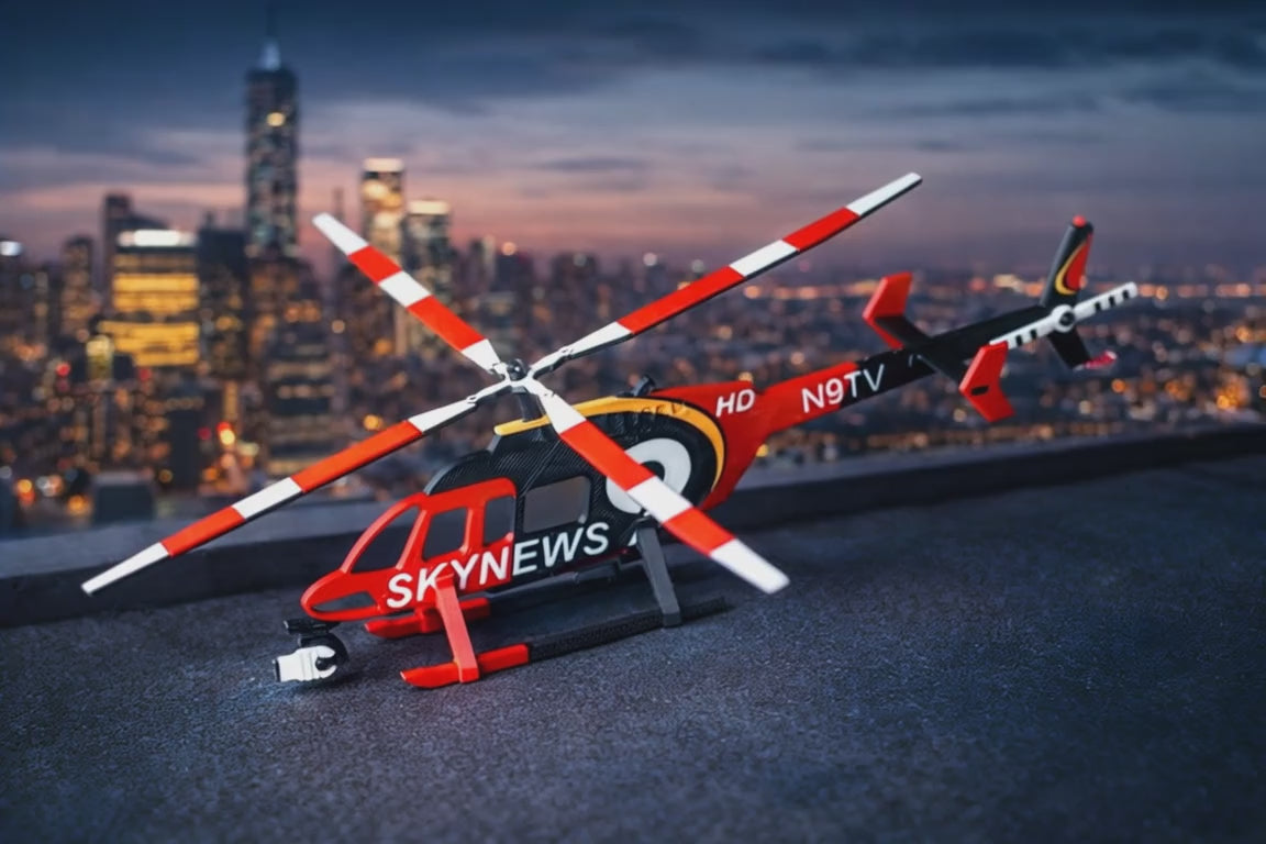 Bell 407 SkyNews 3D Printed Helicopter Model Kit