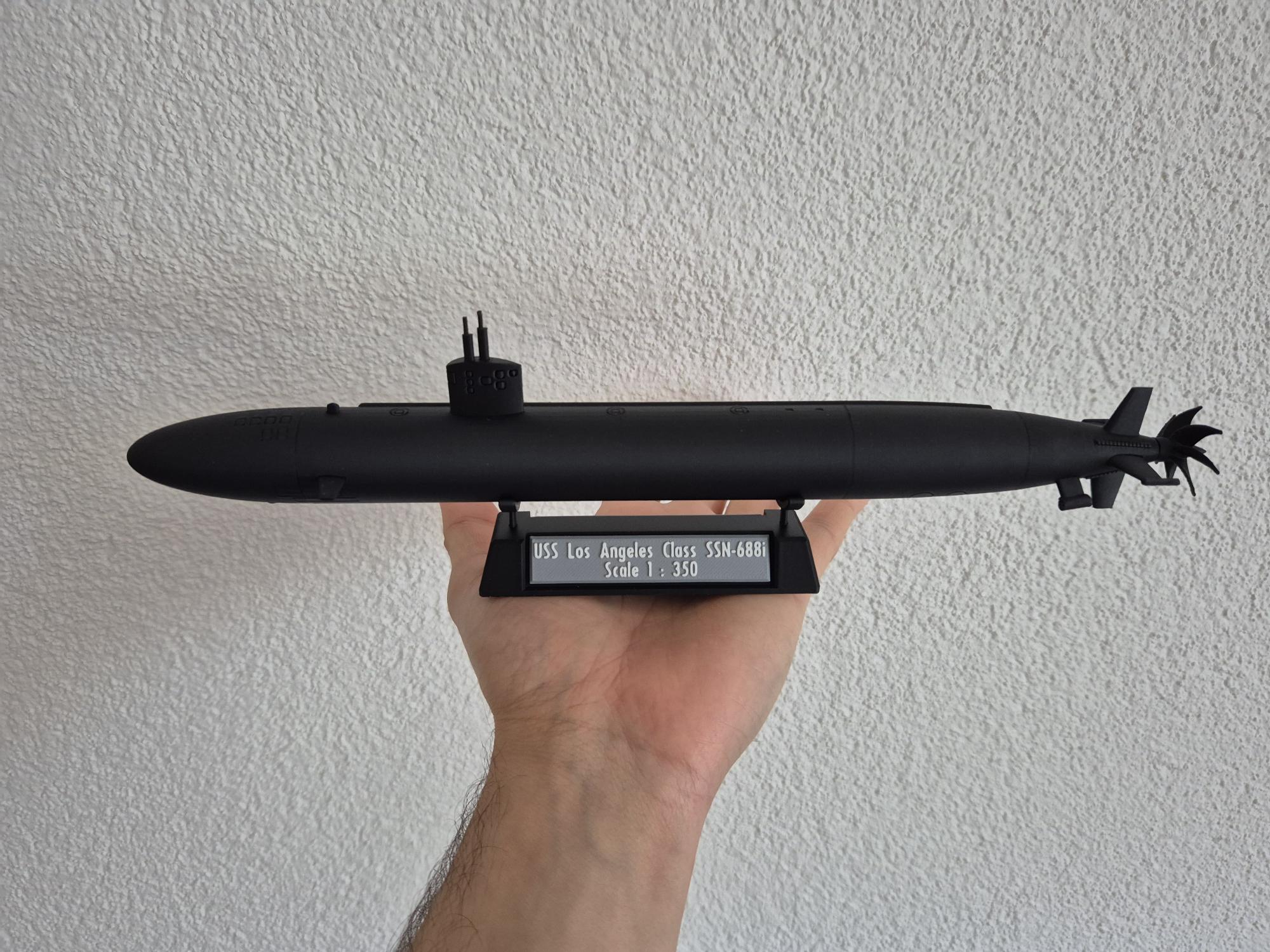 USS Los Angeles Class Submarine 3D Printed Model