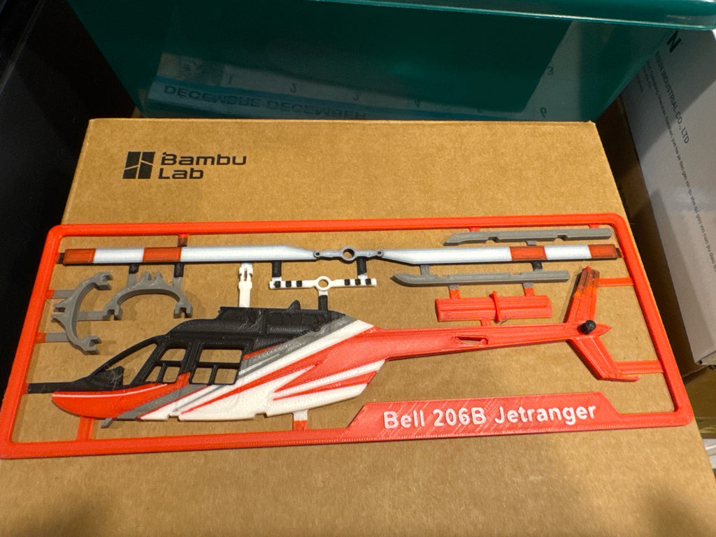 Bell 206B JetRanger 3D Printed Helicopter Model Kit