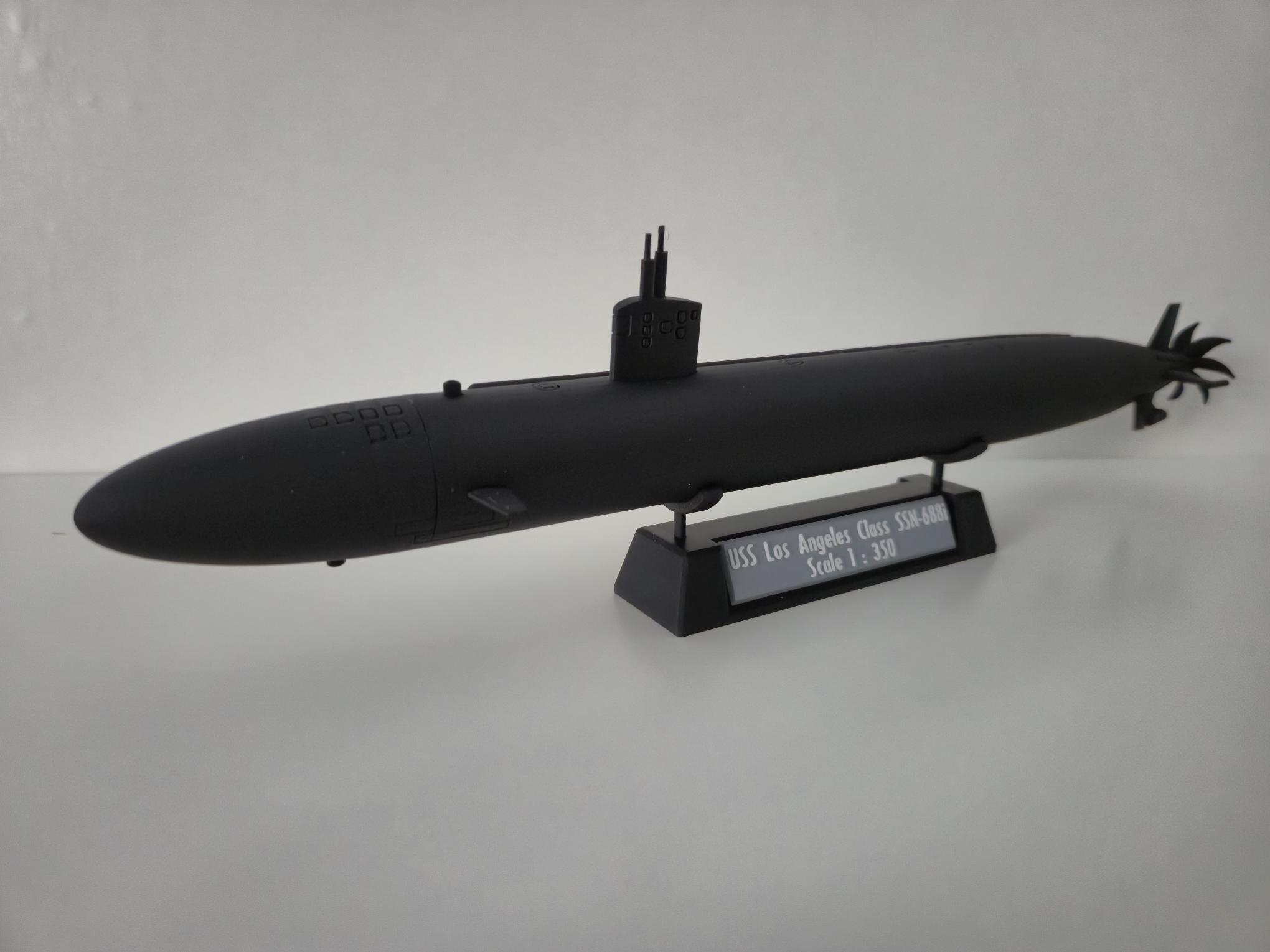 USS Los Angeles Class Submarine 3D Printed Model
